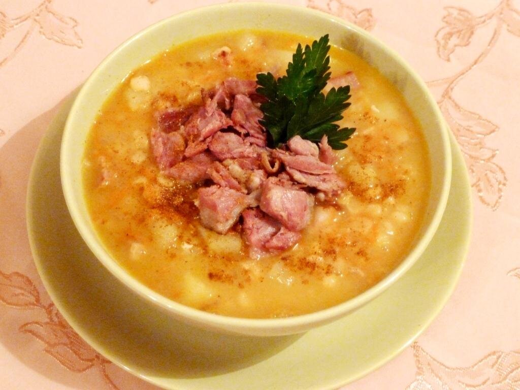 Пошаговый рецепт горохового супа с мясом