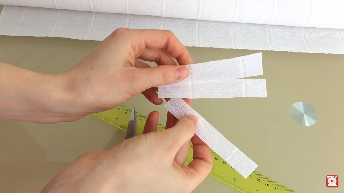 Как сделать подснежники из гофрированной бумаги. Видео мастер-класс
