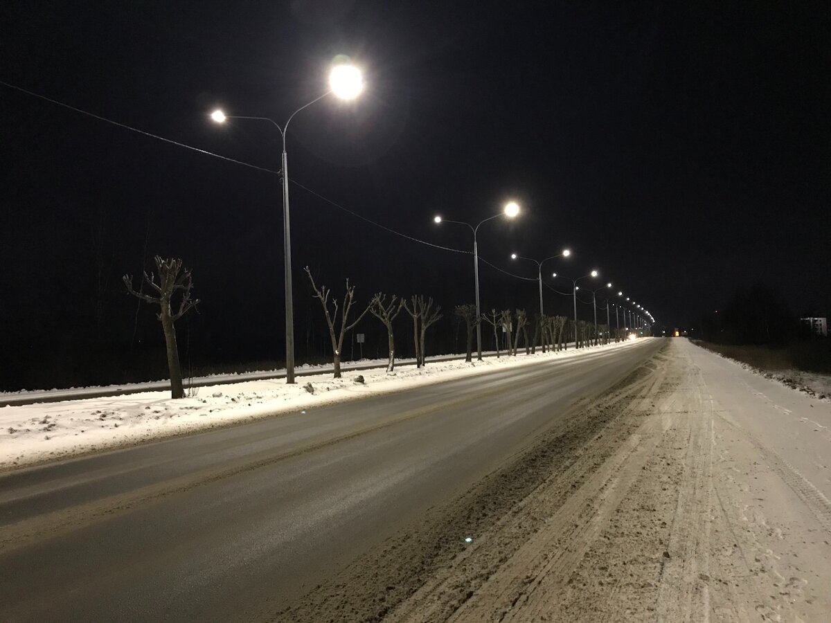 Улица с новым освещением