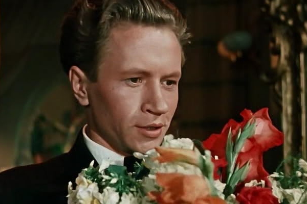 В роли Пети Мокина в фильме «Укротительница тигров», 1954 г., режиссеры Надежда Кошеверова и Александр Ивановский