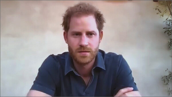 Кадр из видеочата герцога Сассекского с представителями благотворительных организаций Street Games и Sport at the Heart (https://twitter.com/StreetGames)