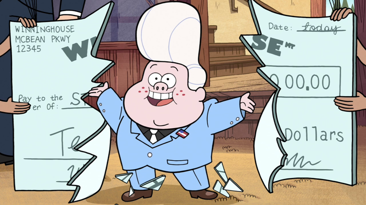 Гидеон выпрыгивает из чека