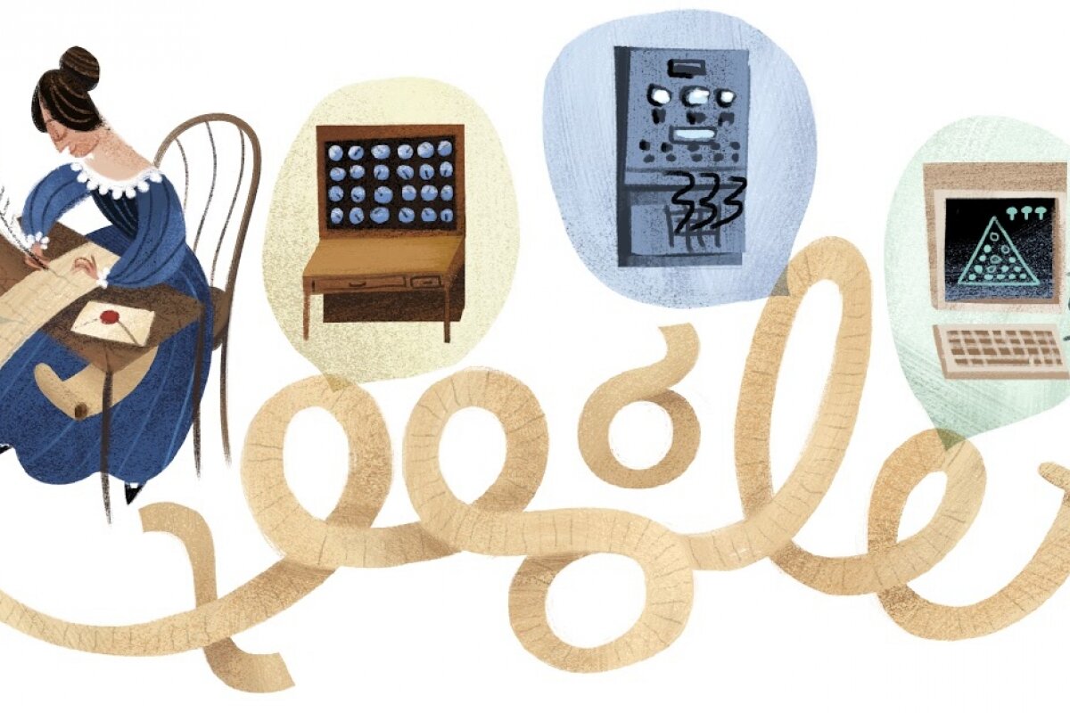 Первым программистом в мире считается женщина – Ада Лавлейс (10.12.1815-27.11.1852). В 197-летие со дня ее рождения Google решила отметить ее особенным дудлом.