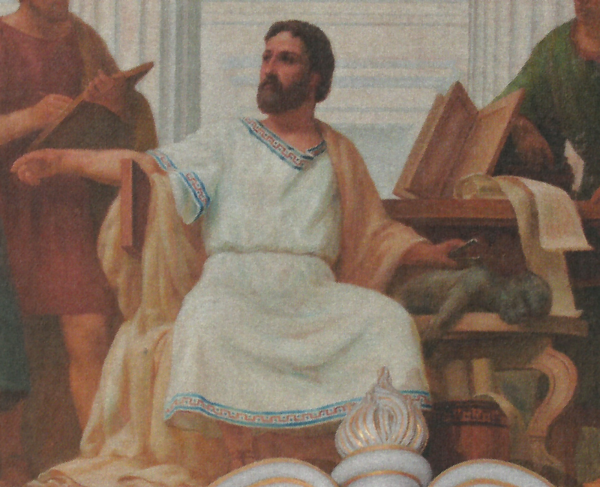 Гален препарирующий обезьяну.