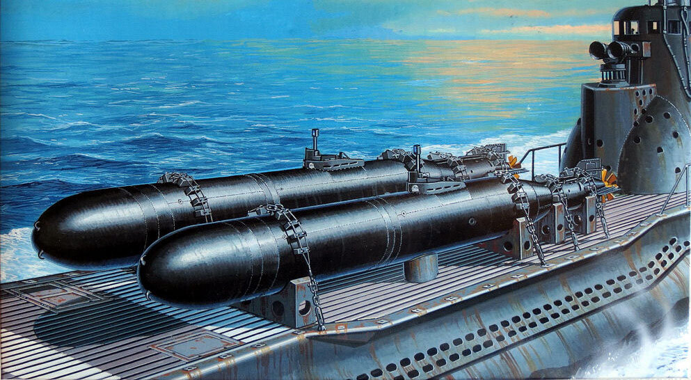 Выглядели они примерно следующим образом и крепились снаружи подводной лодки