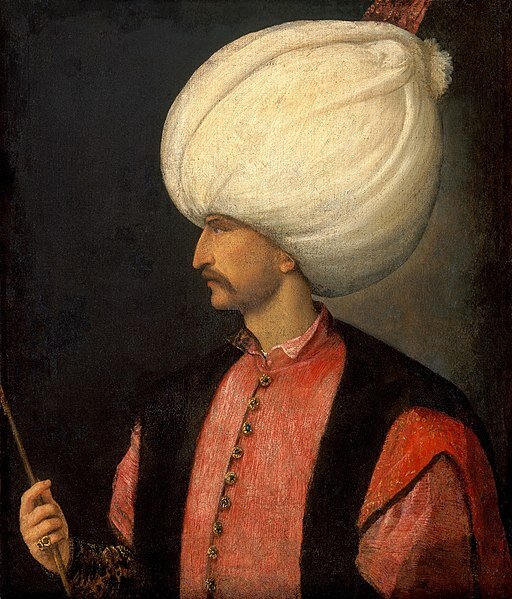 Султан Сулейман I. Источник: https://upload.wikimedia.org/wikipedia/commons/thumb/e/e9/EmperorSuleiman.jpg/512px-EmperorSuleiman.jpg. {{PD-US}}