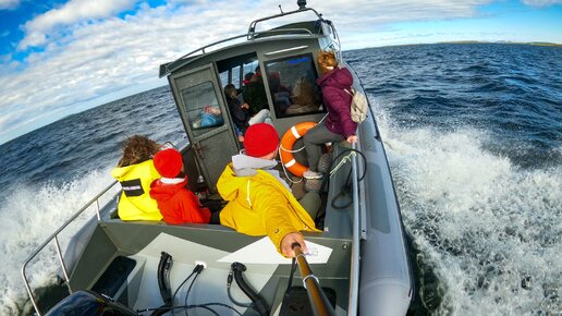 Как выглядит дорога на катере по Белому морю из Карелии на Соловки