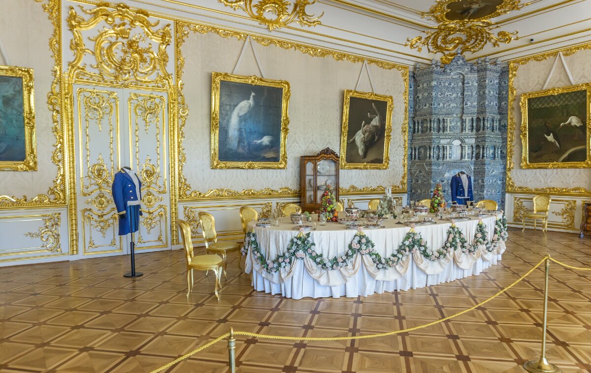Голубая гостиная Екатерининский дворец Питер