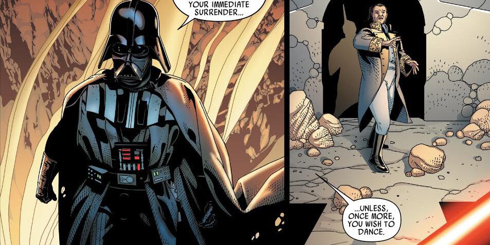 Фрагмент комикса Darth Vader №19 (изд-во Marvel), илл. Сальвадор Ларрока