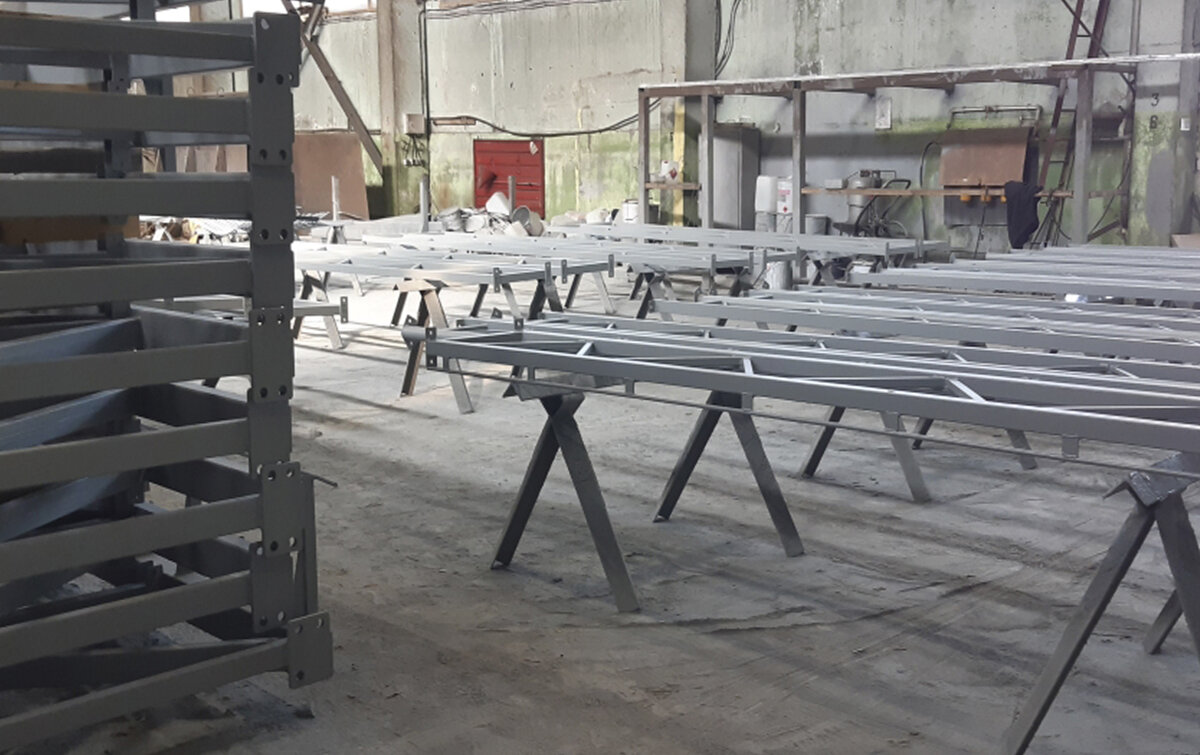 Готовые к отгрузки металлоконструкции