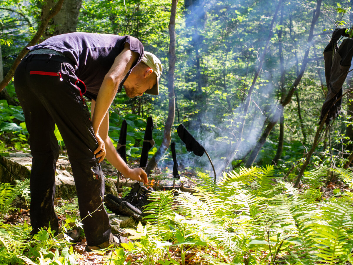 Ставлю сушиться обувь