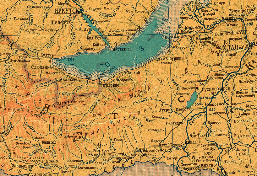 Хребты прибайкалья на карте