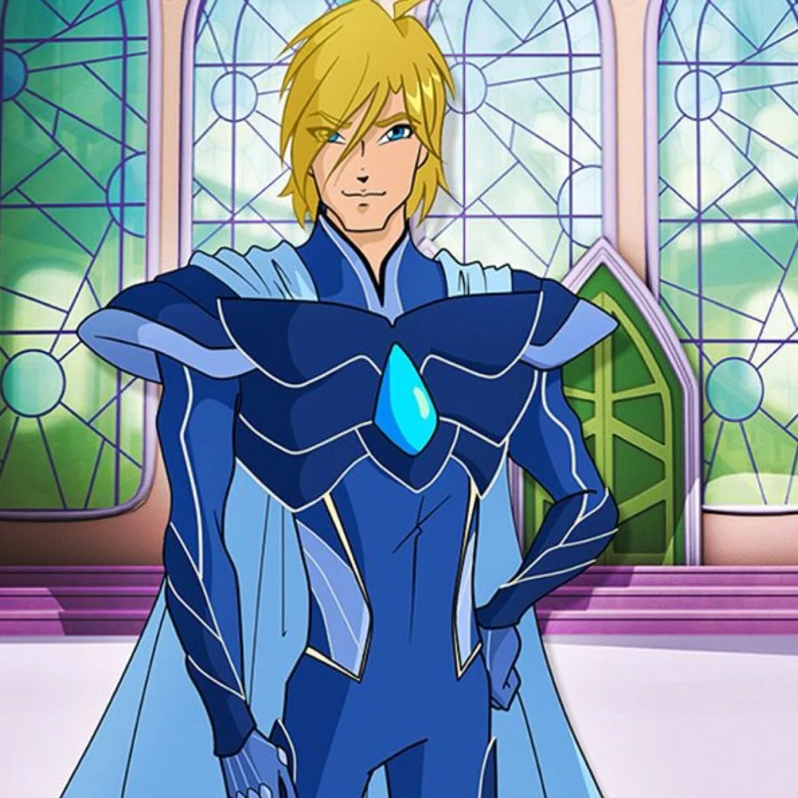 Скай описывается, как мастер фехтования, умелый лётчик-эксперт, ас в стрельбе из лука и преуспевающий во всех науках герой — специалист.