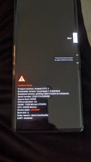 кодовое имя и некоторые характеристики смартфона Google Pixel 7 Pro