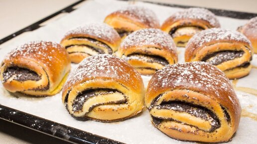 ОНИ ПОТРЯСАЮЩИЕ! БУЛОЧКИ с НАЧИНКОЙ ► Простой Рецепт к ЧАЮ ►BUNS WITH POPPY SEEDS