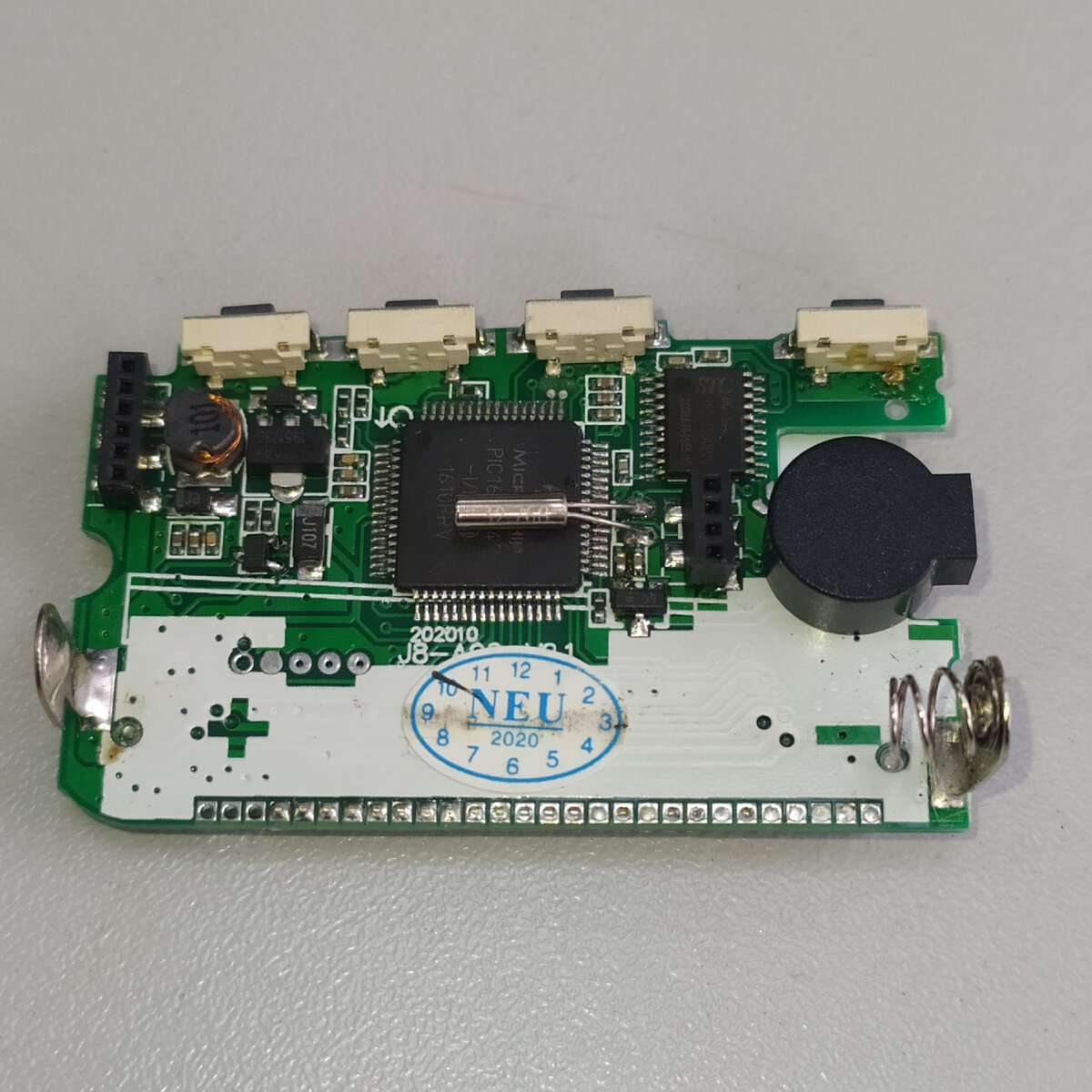 Плата брелока с неисправной кнопкой