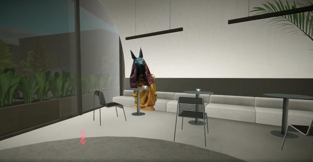 Возможно, один из посетителей выставок. Кадр из презентации виртуального Центра.