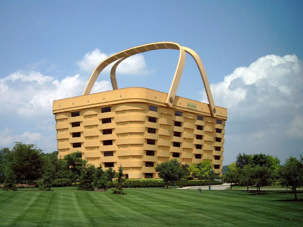 Interesting building. Здание-корзина (the Basket building), Огайо, США. Архитектурные постройки. Интересные здания. Необычная архитектура зданий.