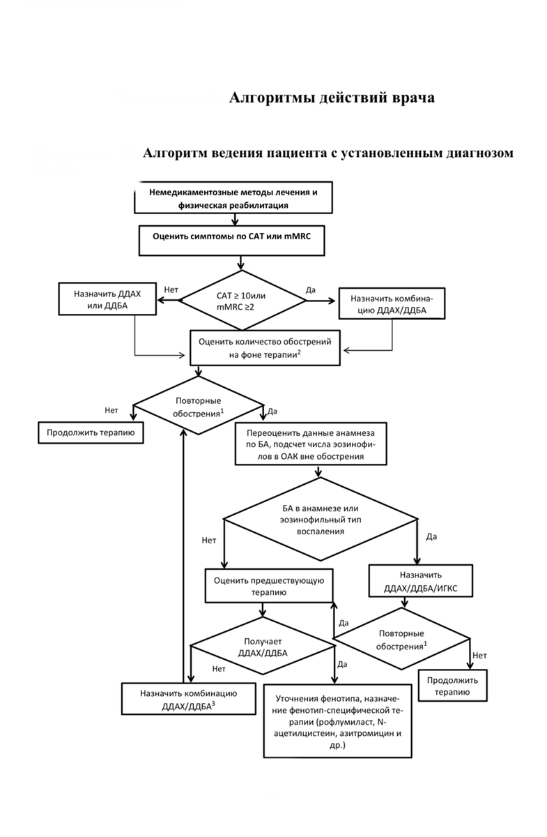 Основные понятия при ХОБЛ: