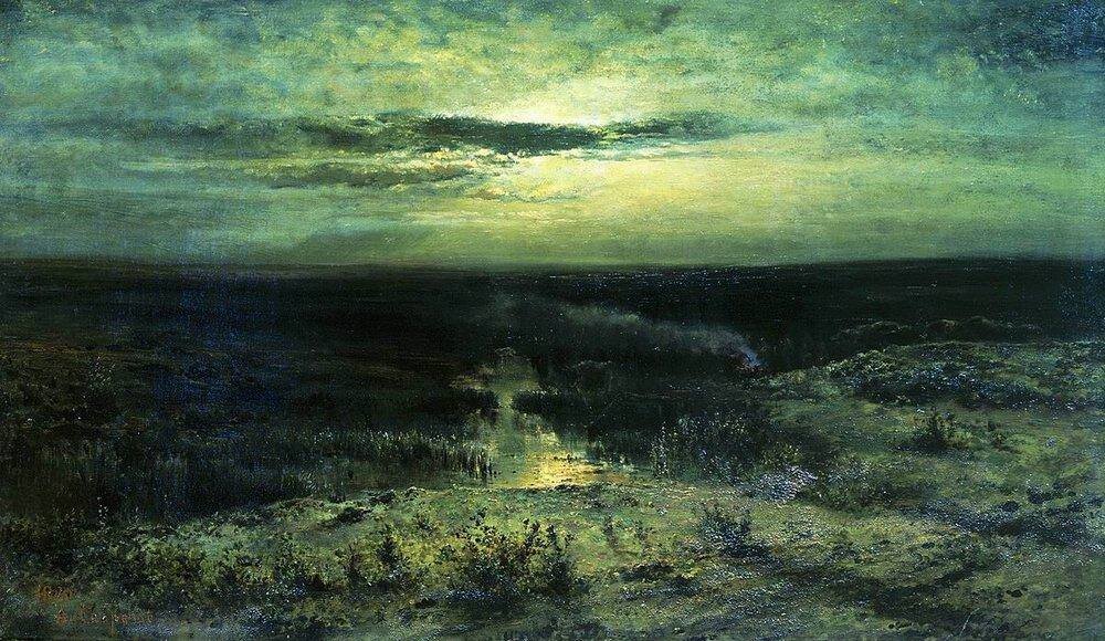 Лунная ночь. Болото. 1870