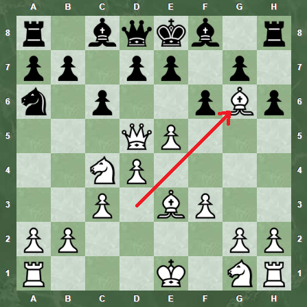 Слон D3-G6 мат. Победа белых. 