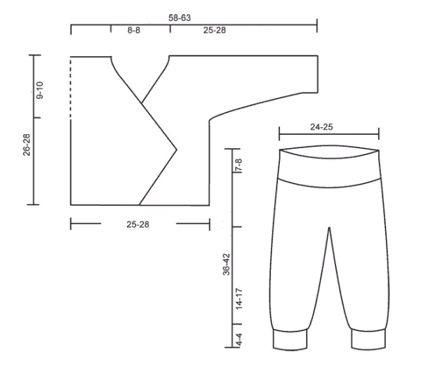 Выкройка с www.garnstudio.com