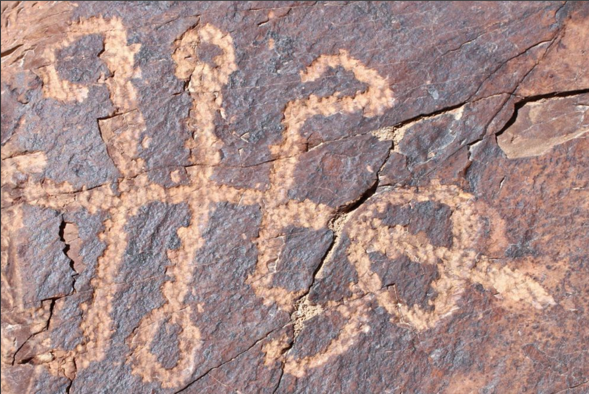 Длина рисунка - 14 см, предположительный возраст -около 40 тыс. лет