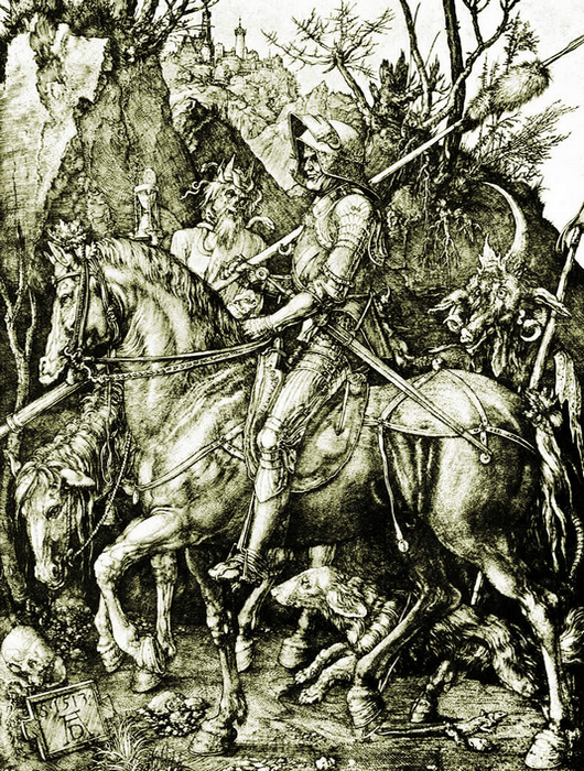 Гравюра Альбрехта Дюрера «Рыцарь, Смерть и Дьявол»