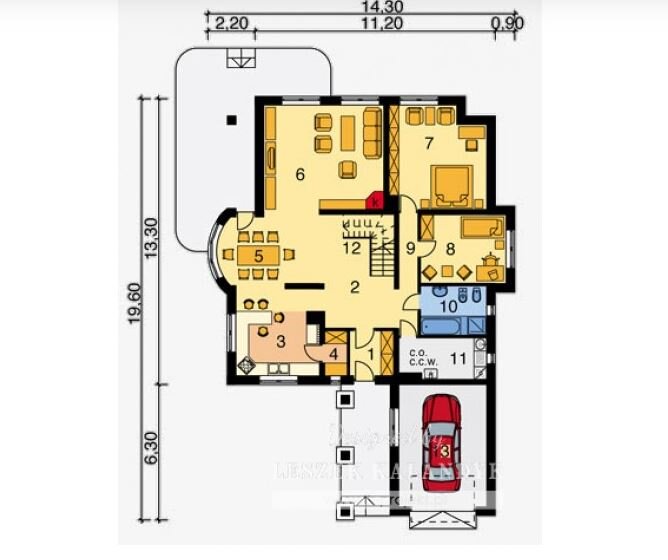 Схема первого этажа и чердака