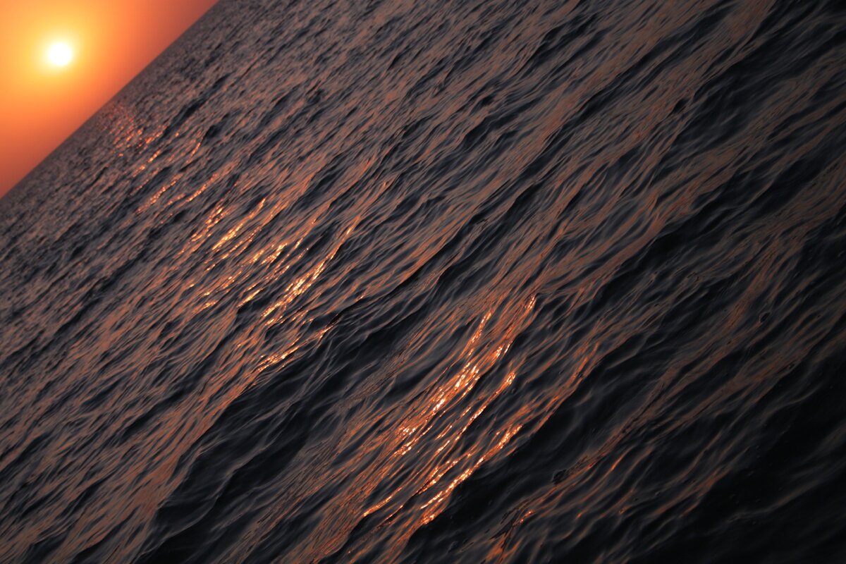 Закат на черном море