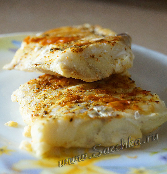 Треска на гриле