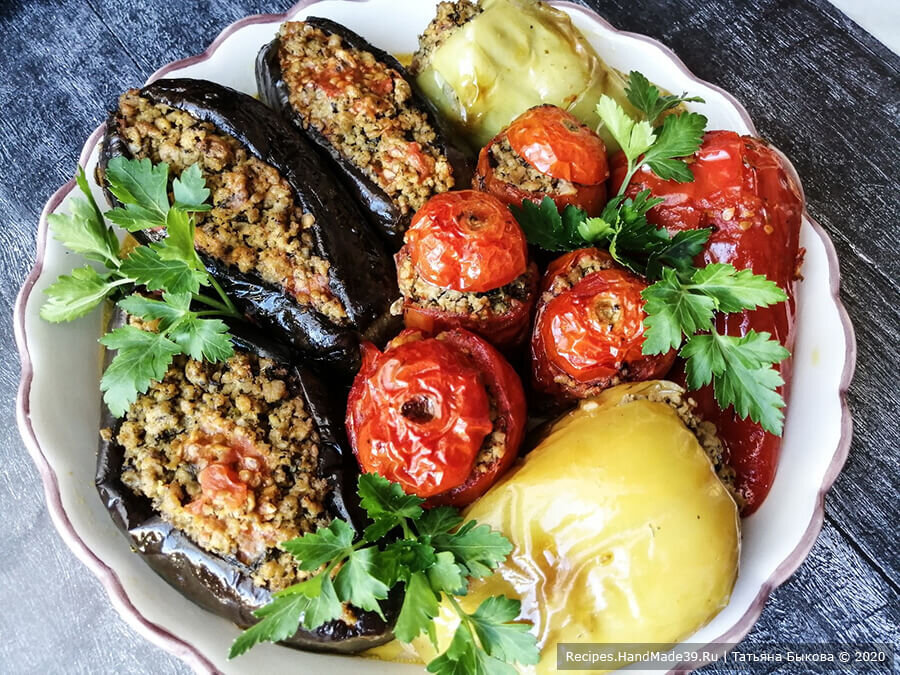 Рецепт баклажанов и перцев