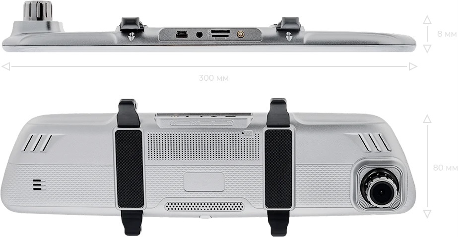 Крепится к вашему зеркалу