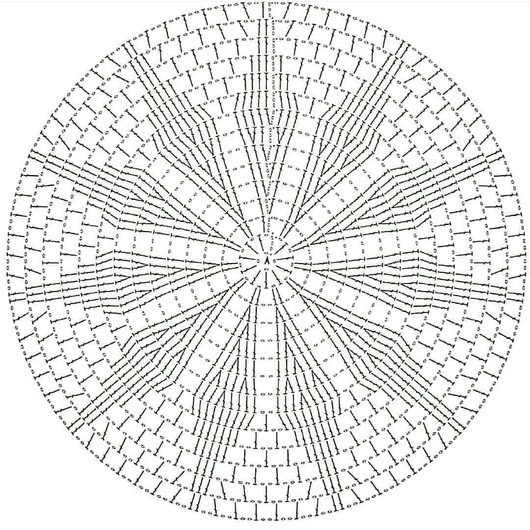 Схема вязания круглого коврика