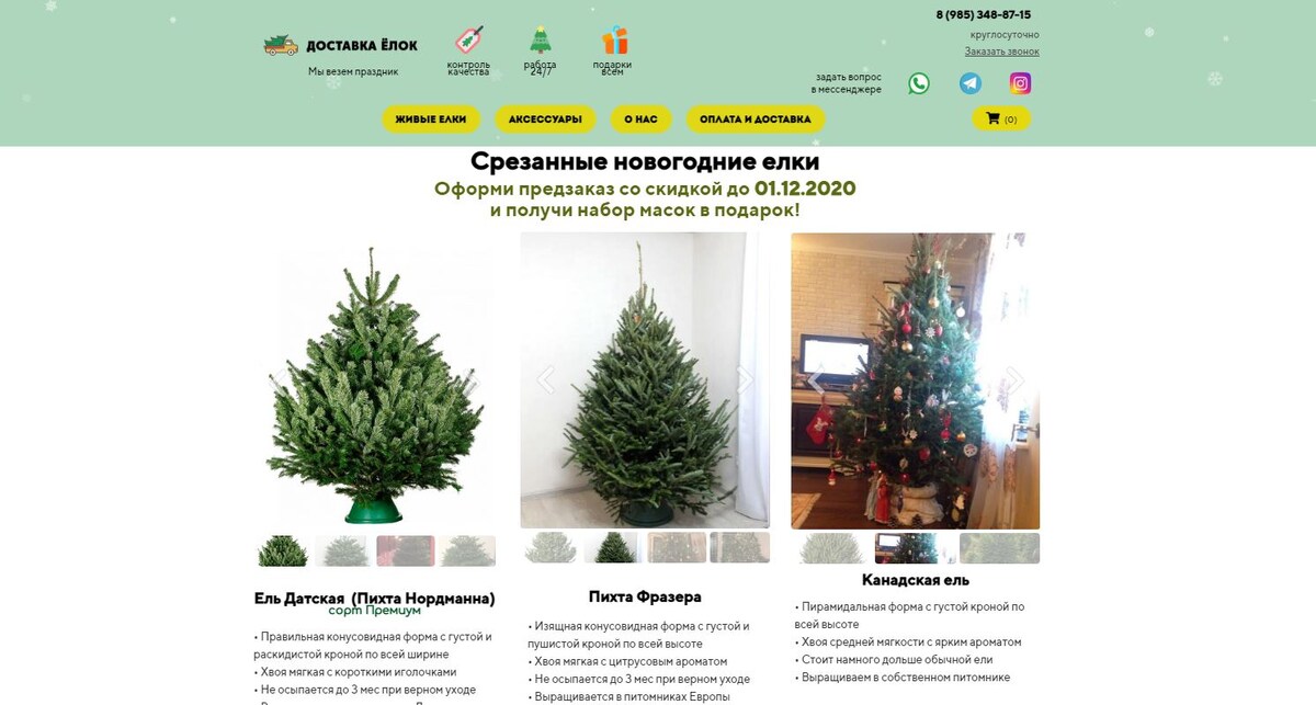 Dostavkaelok.ru - проверенный сайт с качественными ёлками и отличным сервисом!