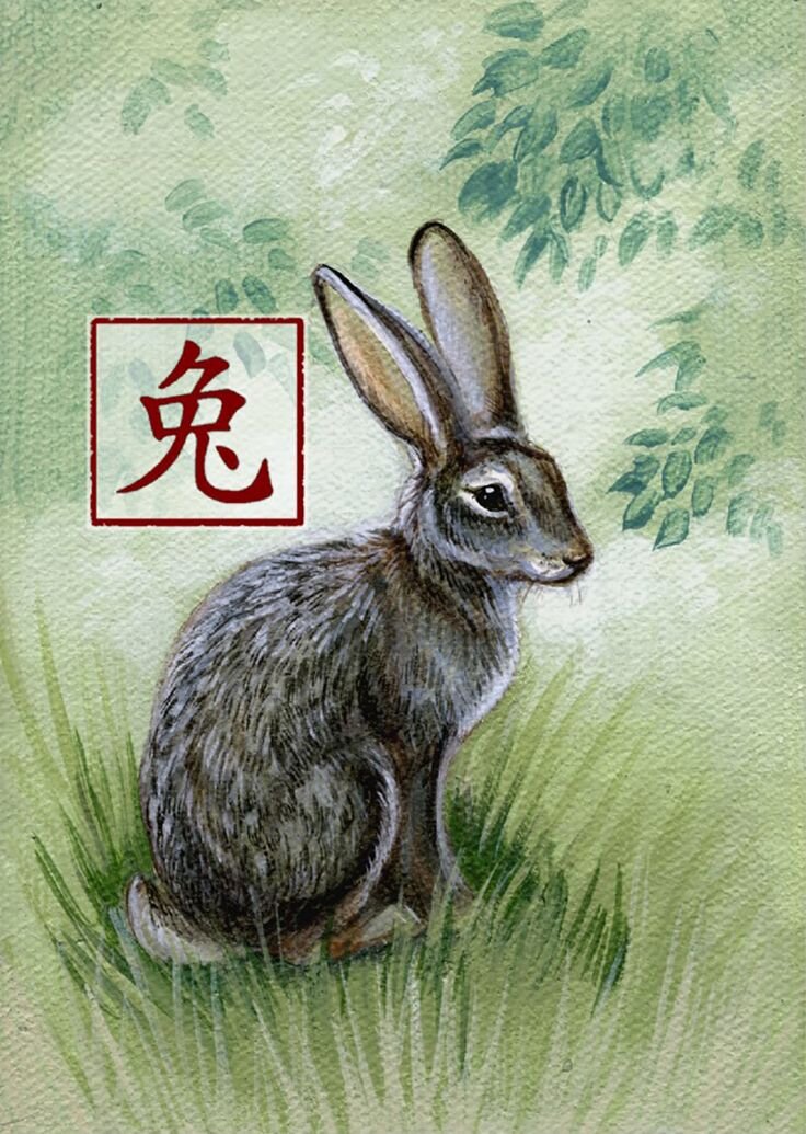 Год кролика знакам зодиака. Китайский год кролика. Кролик китайский гороскоп. Восточный кролик. Знаки зодиака кролик Китай.