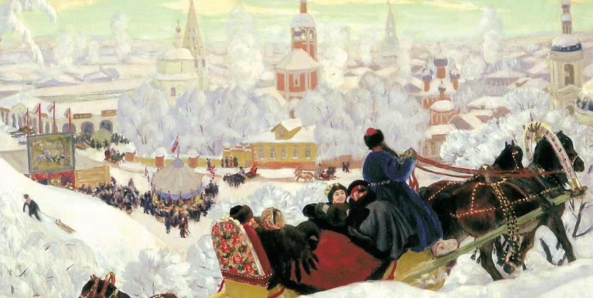 Картина кустодиева морозный день