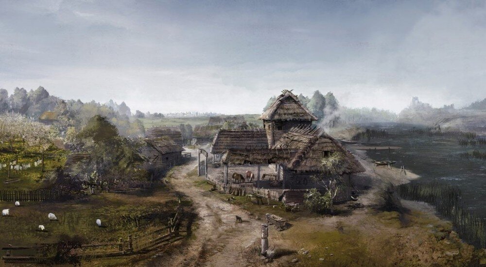 Пейзаж из игры The Witcher 3 (www.teahub.io).