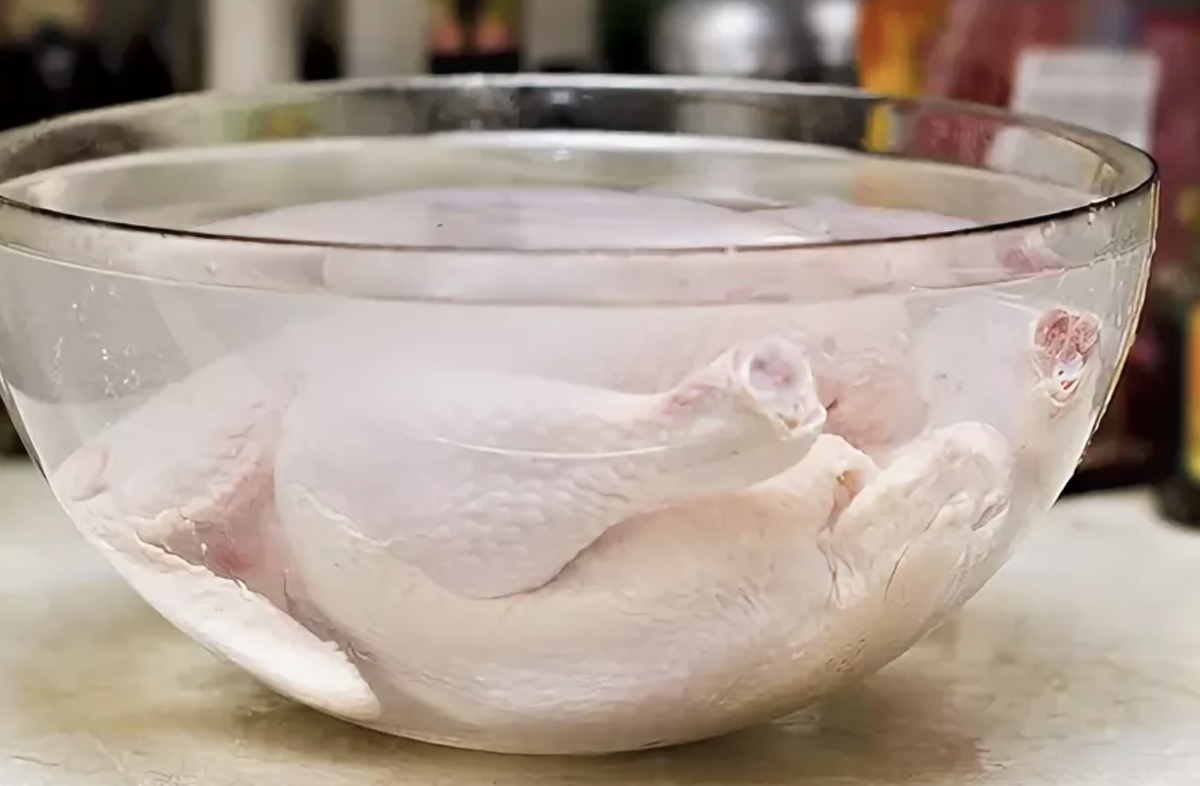 Мясо в соленой воде. Рассол для запекания курицы.