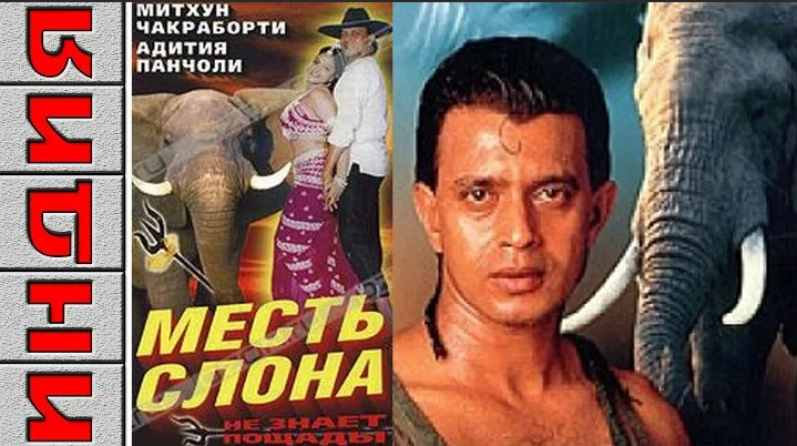 мести слон. митхун чакраборти месть слона. мести слон. слоны из индийских фильмов. митхун чакраборти месть слона.
