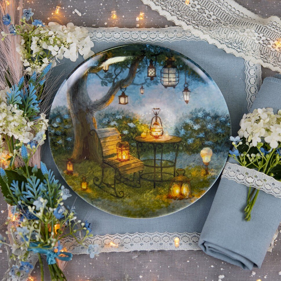 Тарелка «Фонарики», худ. Галина Егоиенкова
