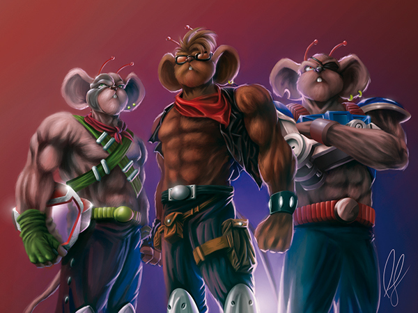 Слева направо: Винни, Дроссель, Модо