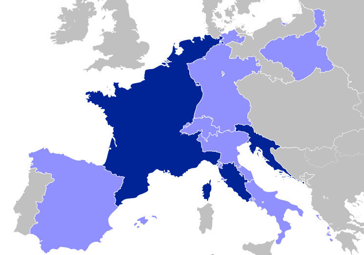 Карта европы при наполеоне