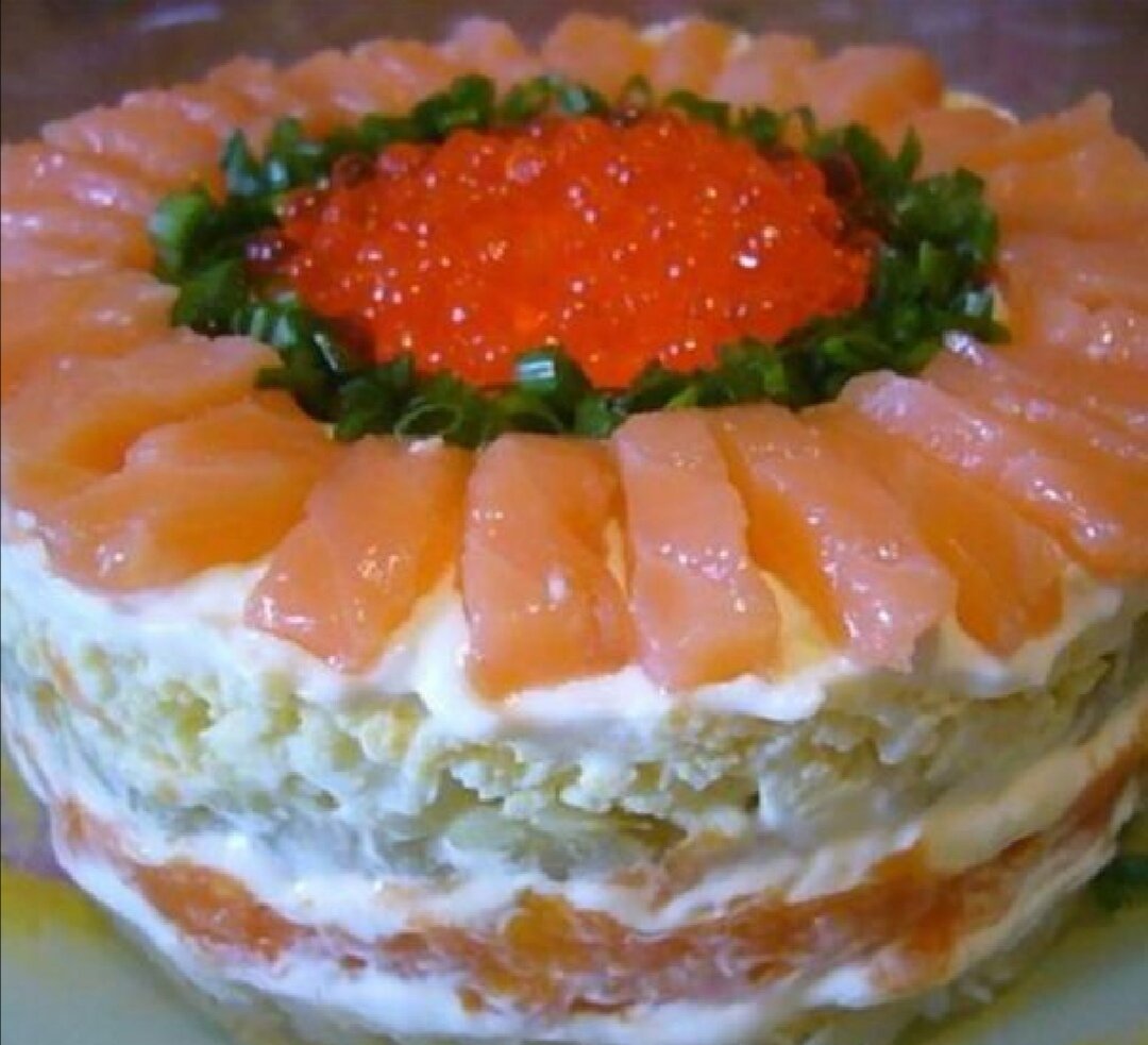 Салат с сёмгой 