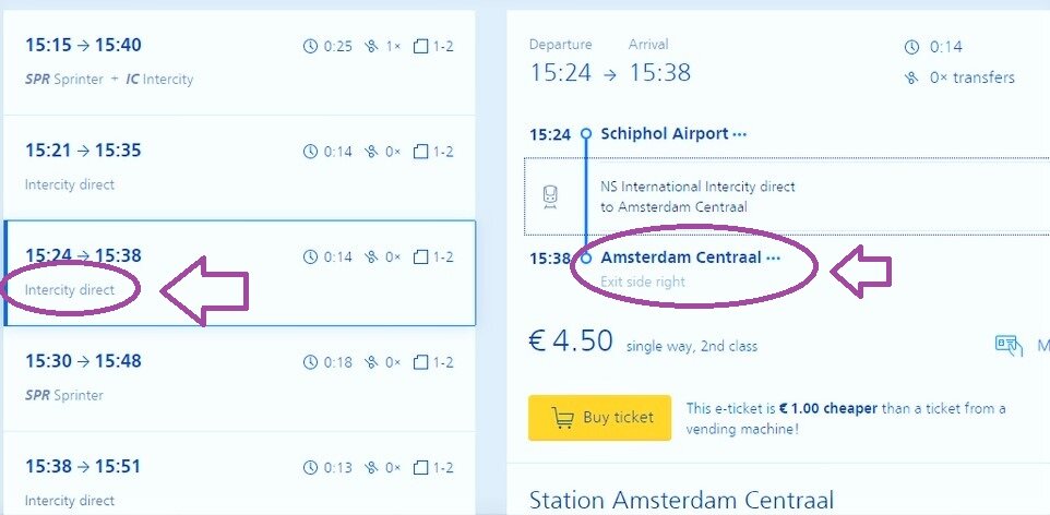 Амстердам. Как добраться из аэропорта в центр города? (2020 год, цены)