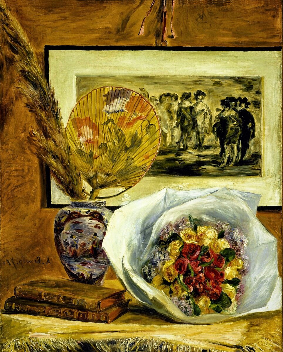 "Натюрморт с букетом", холст, масло