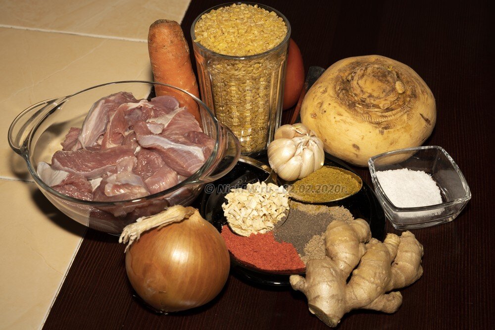 2. Ингредиенты - Плов из булгура с индейкой... © NickFW.ru - 02.02.2020г.