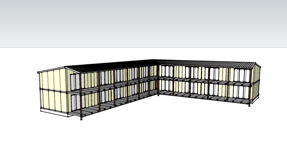Гостиница на 20 номеров. Комплект АРХЫЗ 472