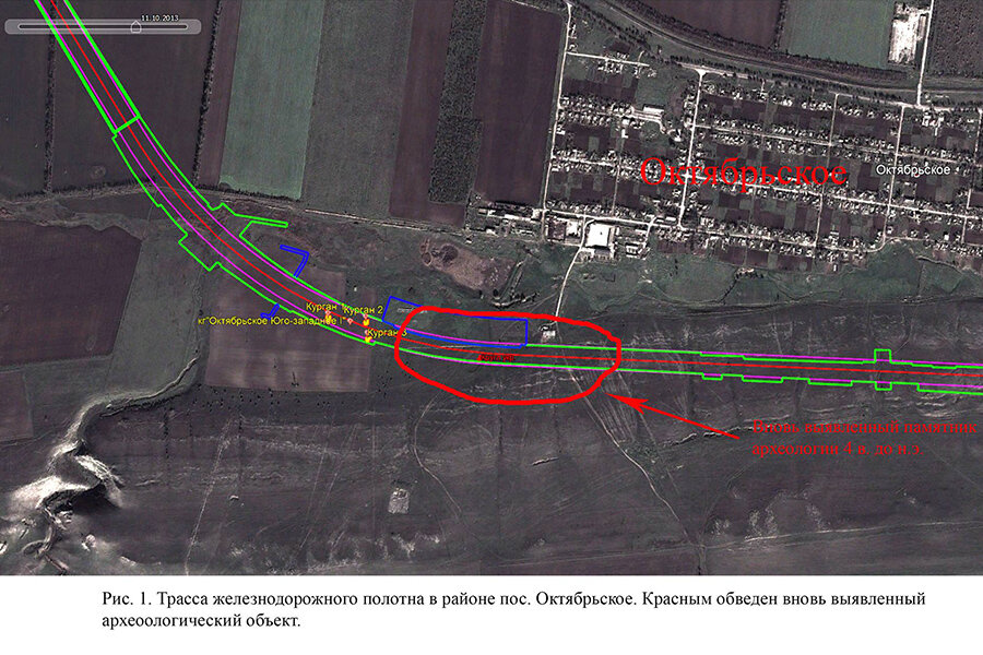 Расположение находки на карте.