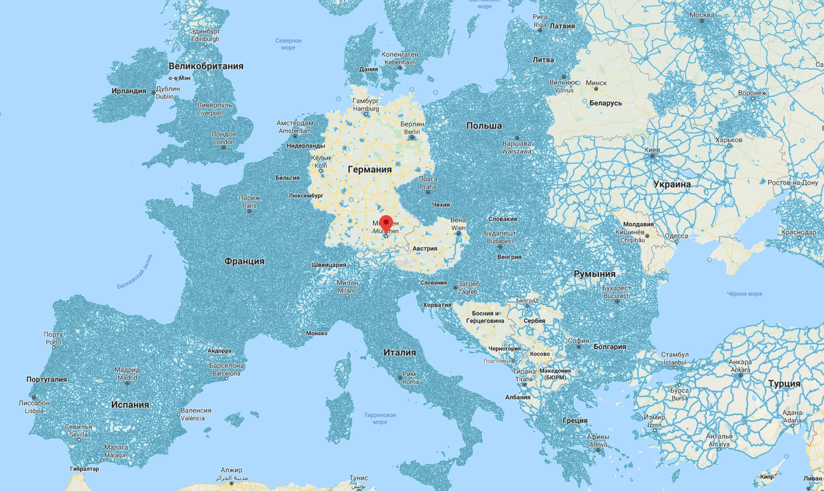 Карта германии море в германии